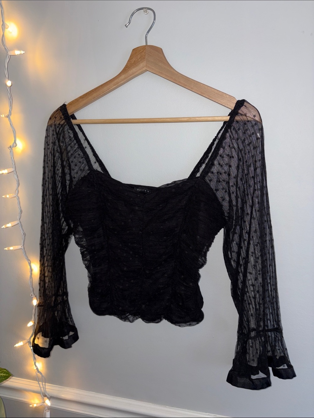 Black Sheer Top
